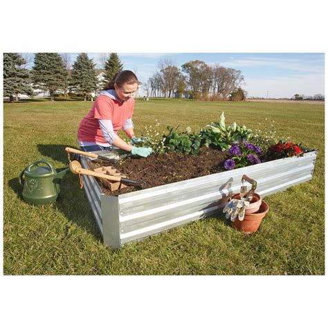 large galvanized steel planter boxes|galvanized tub planter tractor supply.